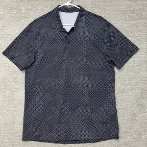 Lululemon Golf Shirt Athleisure Golfcore‎ Grey Geometric Print Men's Large